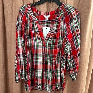 Crown & Ivy plaid top